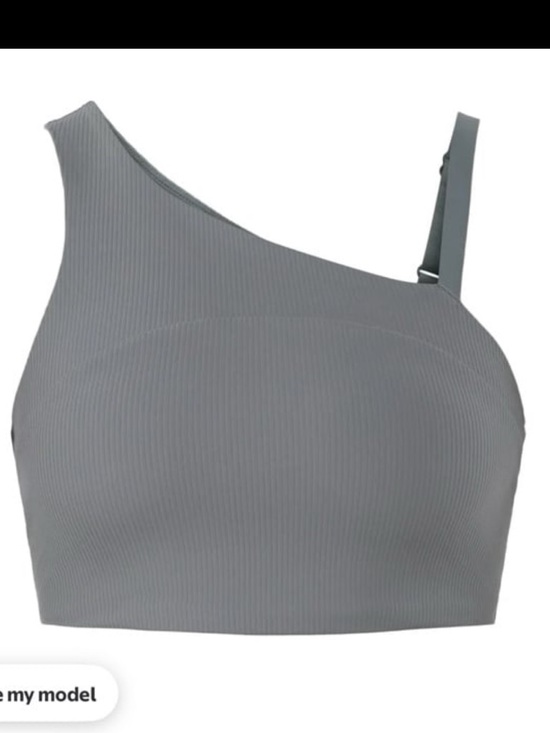 Avia Other - Avia, Asymmetrical Ribbed Sports Bra, Grayed Teal/Green, Small, NWOT!